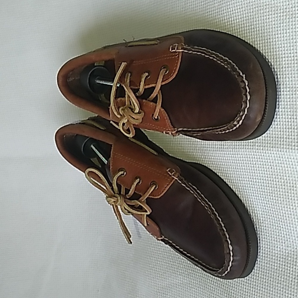 Sperry Top Sider Authentic Brown Leather Boat Shoes Size 12M